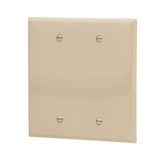 Placa de pared en blanco para interiores de policarbonato color marfil mediano de 2 unidades Eaton