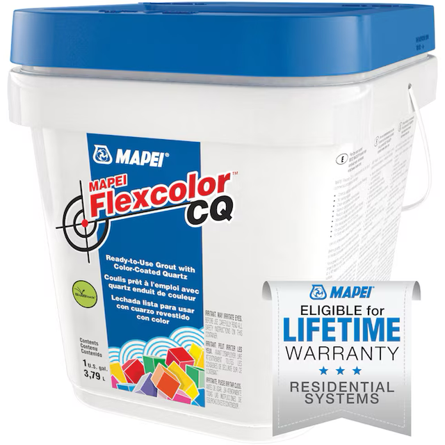 Lechada premezclada acrílica lijada Flexcolor CQ Pewter n.° 5002 de MAPEI (1 galón)