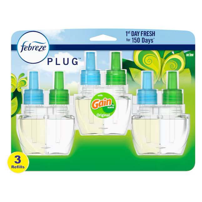 Febreze Plug 0.87-fl oz Gain Original Refill Air Freshener (3-Pack)