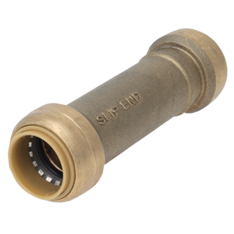 SharkBite 1 in. x 1 in. Brass Push Slip Coupling