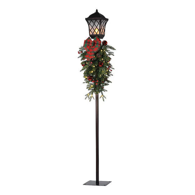 Holiday Living 72-in Lamp Post Yard Decoration with Clear Incandescent Lights