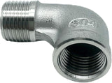 SABRE SELECT Rosca interna NPT de 1/2 pulgada a tubería de fundición de acero inoxidable con rosca exterior NPT de 1/2 pulgada