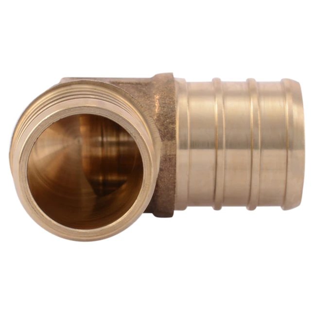 SharkBite 3/8-in PEX Crimp Brass 90-Degree Elbow