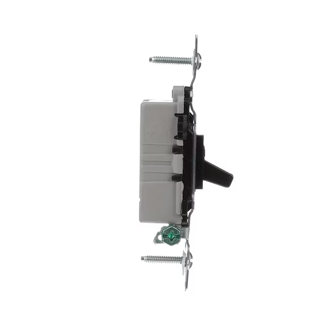 Eaton 15-Amp Single-Pole Toggle Light Switch, Black