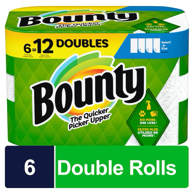 Bounty Seleccione un tamaño de toallas de papel de 6 unidades