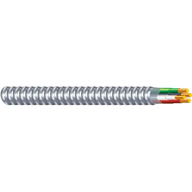 Southwire Armorlite 25 Fuß 12/3 MC-Kabel aus massivem Aluminium