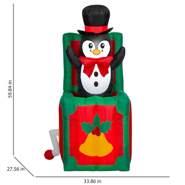 Holiday Living 5-ft LED Animated Penguin Christmas Inflatable