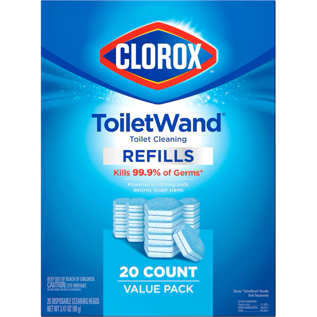 Clorox ToiletWand Disinfecting Refills Recambio de limpiador de inodoros de 20 unidades