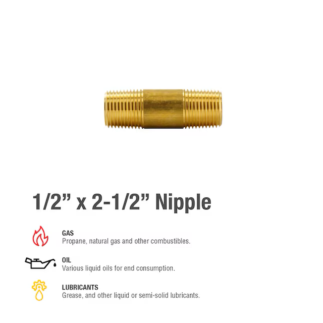 Proline Series 1/2-in x 1/2-in Threaded Male Adapter Nipple Fitting