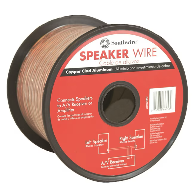 Southwire 50-ft 16/2 Litzen-Standard-Lautsprecherkabel (Rollenware)