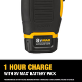 DEWALT 8-volt 1/4-in Cordless Screwdriver (1-Battery Included and Charger Included)