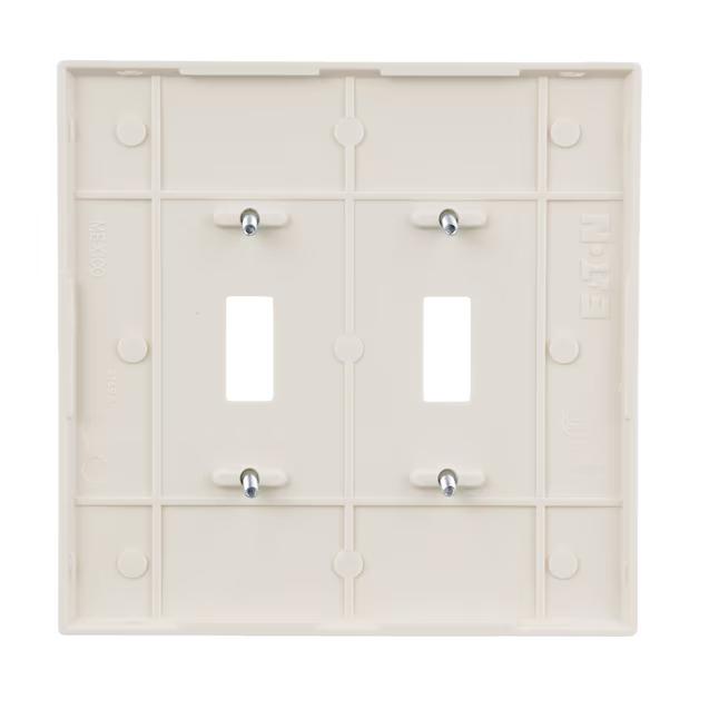 Eaton - Placa de pared para interior de plástico color almendra claro, tamaño jumbo, 2 unidades