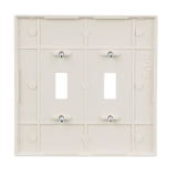 Eaton - Placa de pared para interior de plástico color almendra claro, tamaño jumbo, 2 unidades