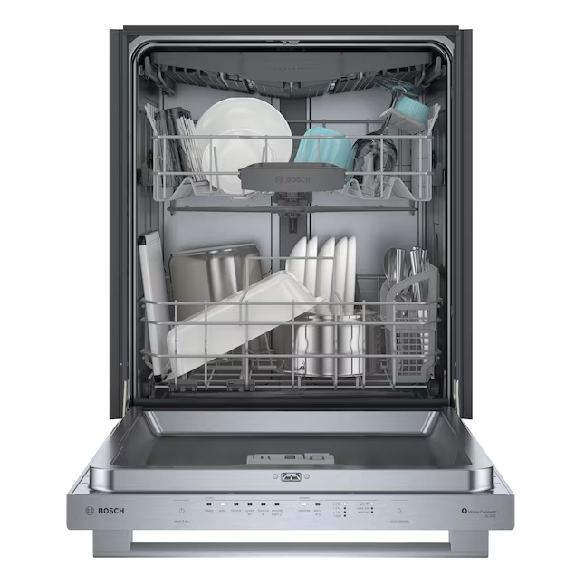 Bosch 300 Series Top Control 24-in Smart Built-In Dishwasher With Third Rack (Stainless Steel), 46-dBA