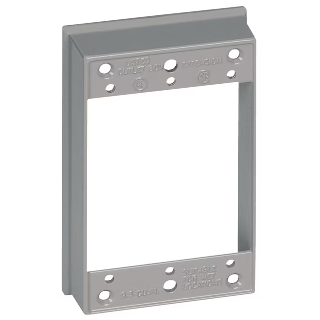 Sigma Engineered Solutions 1-Gang Metal Weatherproof New Work Box Extender Electrical Box