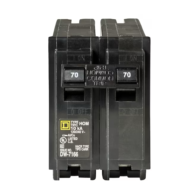 Square D Homeline 70-amp 2-Pole Standard Trip Circuit Breaker