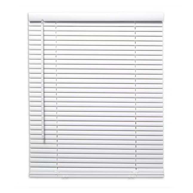 Magne Blind 1-in Slat Width 25-in x 42-in Cordless White Vinyl Room Darkening Mini-blinds