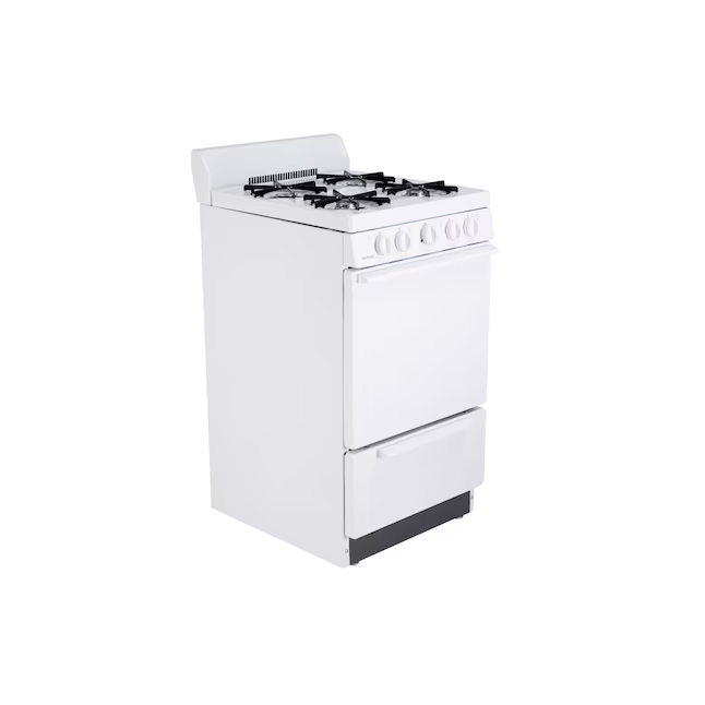 Holiday 20-in 4 Burners 2.4-cu ft Freestanding Natural Gas Range (White)