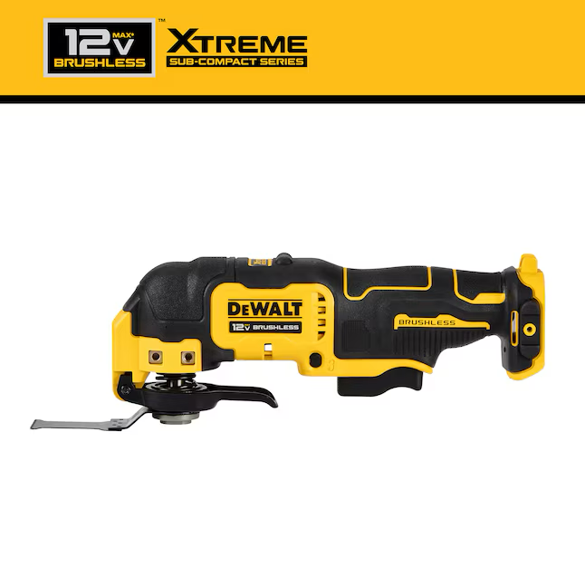 DEWALT XTREME Kit multiherramienta oscilante de 4 piezas, inalámbrico, sin escobillas, velocidad variable máxima de 12 voltios