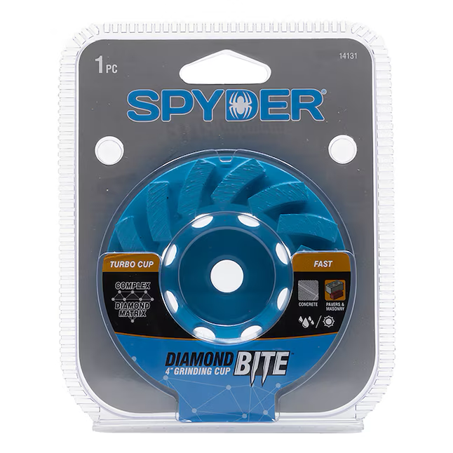 Spyder Diamond Bite 4-in Diamond Cup Wheel