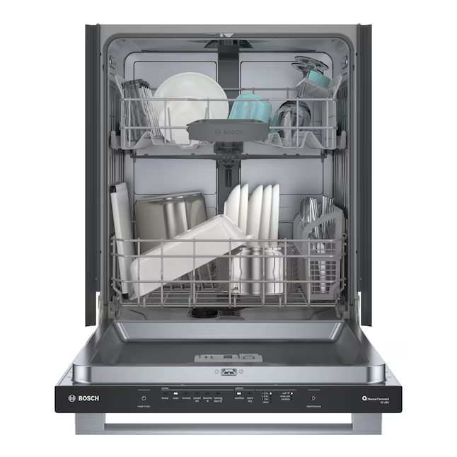 Bosch 100 Series Plus Top Control 24-in Smart Built-In Dishwasher (Stainless Steel), 48-dBA