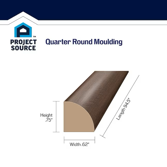 Project Source Dawn 0.62-in T x 0.75-in W x 94.5-in L Laminate Wood Quarter Round