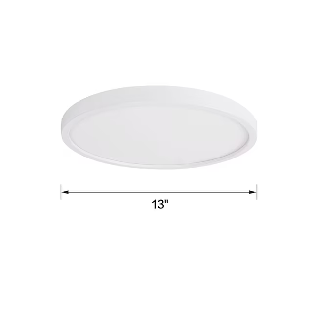 Project Source Adjustable Color Temperature 1-Light White LED Flush Mount Light