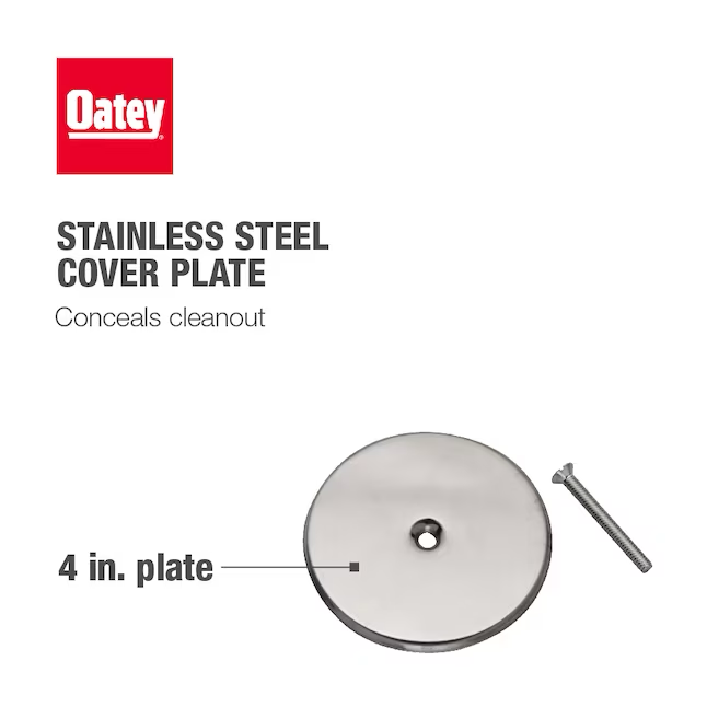 Oatey 4-in Stainless Steel Round Cover Plate