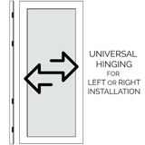 RELIABILT Pasadena 36-in x 81-in White Steel Surface Mount Security Door with White Screen