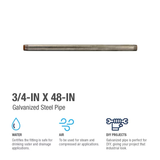 Southland 3/4-in x 48-in Galvanized Pipe