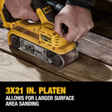 DEWALT XR 20-Volt Brushless Cordless Belt Sander with Dust Management (Bare Tool)