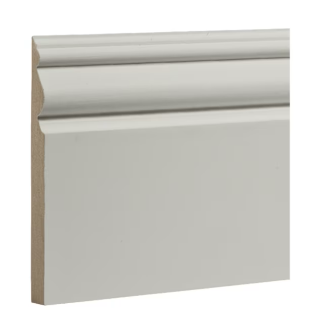 RELIABILT 15/32-in x 4-1/2-in x 12-ft Contemporary Primed MDF 3233 Baseboard Moulding