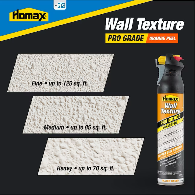 Homax Pro Grade 25-oz getöntes/weißes Orangenschalen-Wandtexturspray auf Wasserbasis