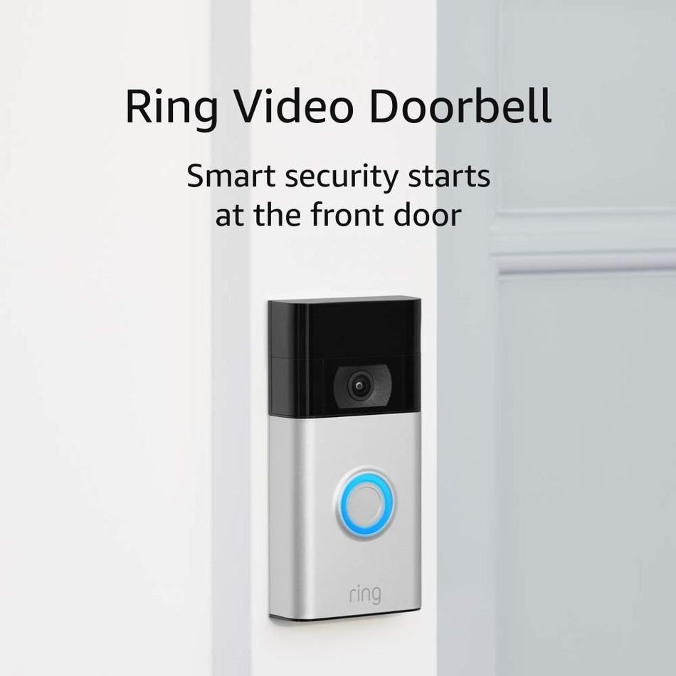 Ring Video Doorbell 2.ª generación: vídeo HD de 1080p (níquel satinado) 