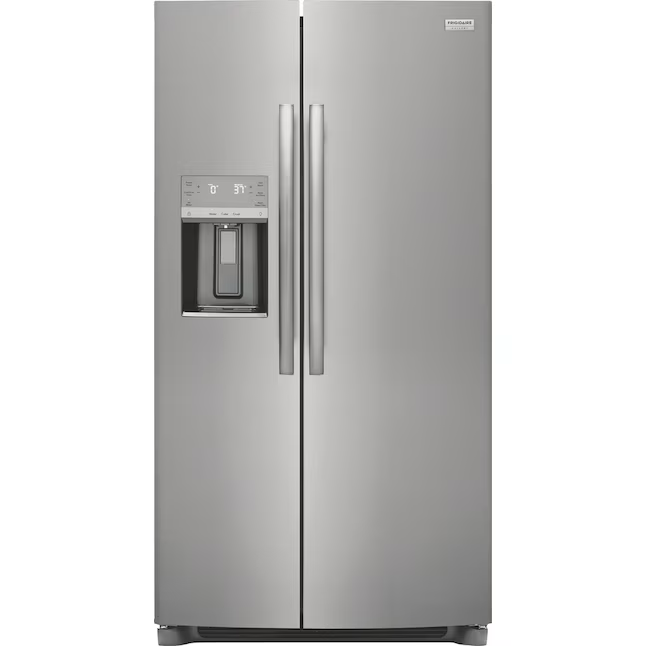 Frigidaire Gallery 25.6-cu ft Side-by-Side Refrigerator with Ice Maker, Water and Ice Dispenser (Fingerprint Resistant Stainless Steel) ENERGY STAR