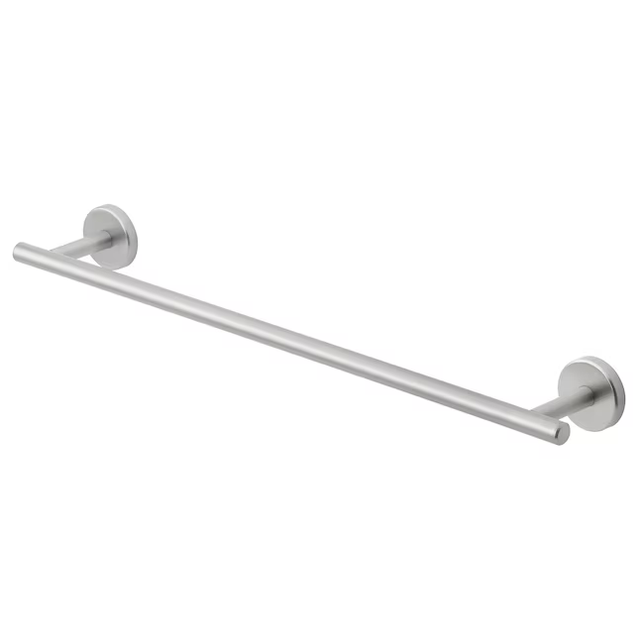 allen + roth 3-Piece Harlow Brushed Nickel Decorative Bathroom Hardware Set with Towel Bar,Toilet Paper Holder and Towel Ring