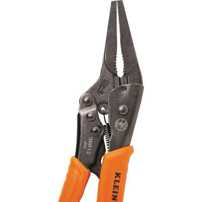 Klein Tools Long Nose Locking Pliers 9-in Electrical Locking Pliers with Wire Cutter