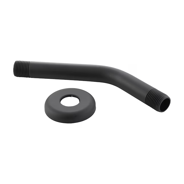 Danco Matte Black 8-in Bathtub/Shower Arm and Flange (0.68-in-ID)