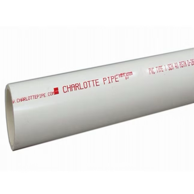 Charlotte Pipe Tubería de PVC cédula 40 450 de 1 pulgada x 5 pies