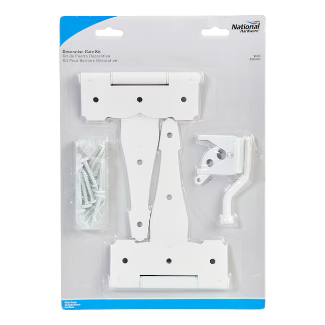 National Hardware 8-in White Gate Hardware Kit