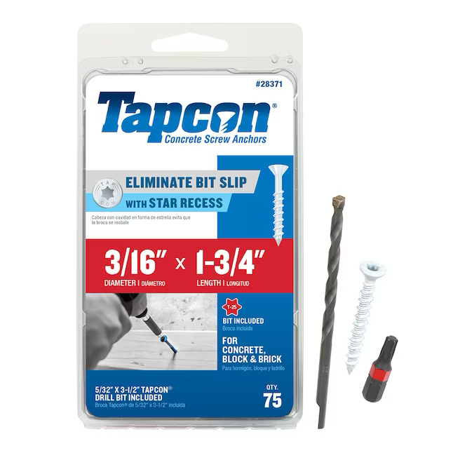 Tapcon 3/16 Zoll x 1-3/4 Zoll Betonanker (75er-Pack)