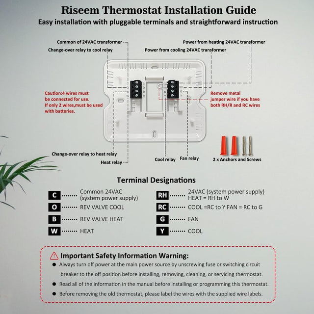 Digital Non-Programmable Thermostat (1 Heat/1 Cool)