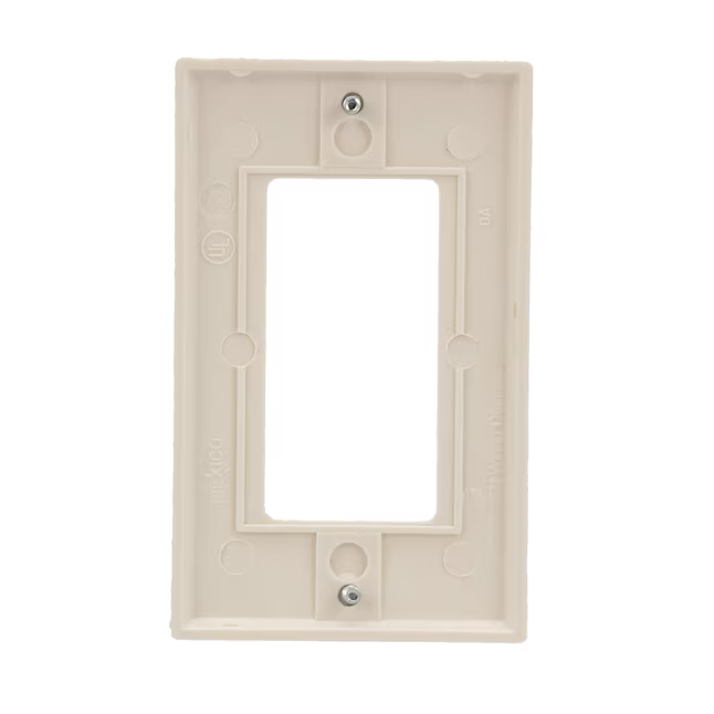 Eaton 1-Gang Standard Size Light Almond Plastic Indoor Decorator Wall Plate