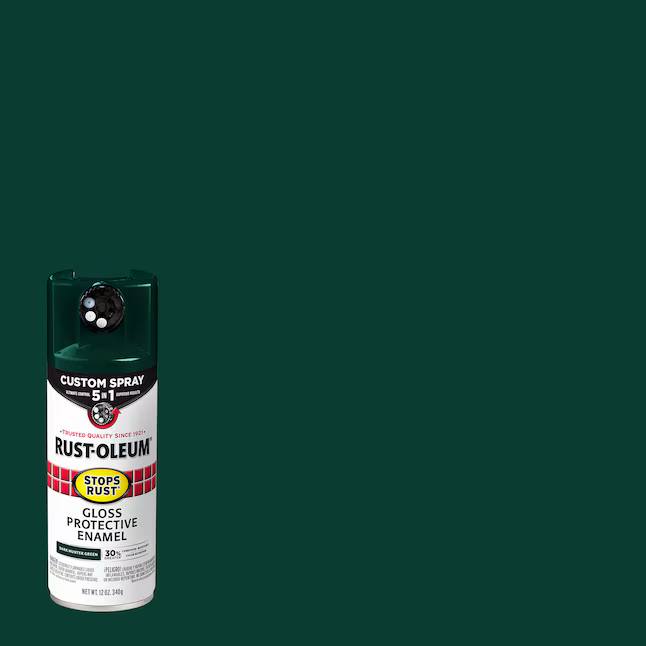 Rust-Oleum Stops Rust 5-in-1-Pack Gloss Dark Hunter Green Spray Paint (NET WT. 12-oz)