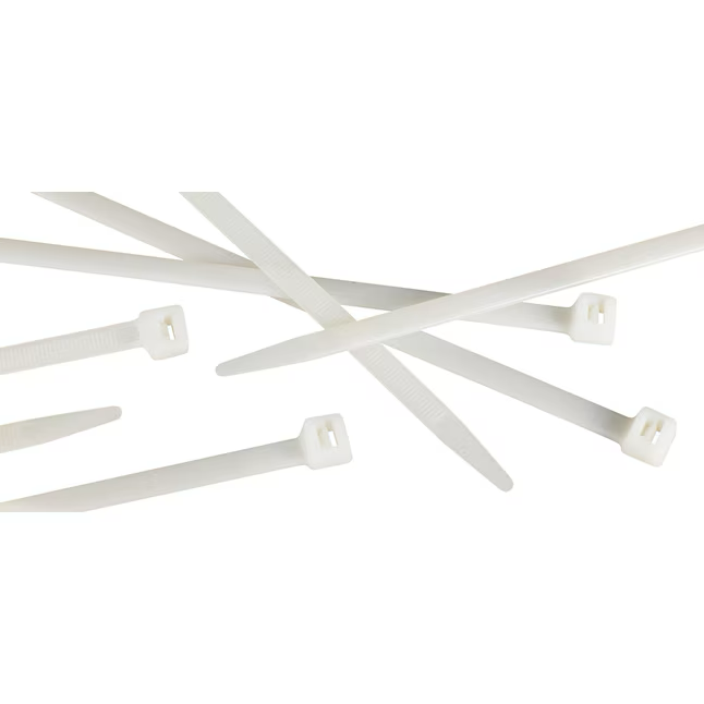 36-in Nylon Zip Ties White (25-Pack)