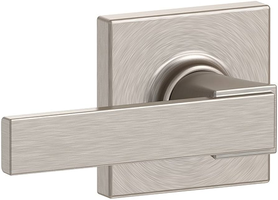 SCHLAGE F10 NBK 619 COL Collins Trim Northbrook Hall and Closet Lever, Satin Nickel