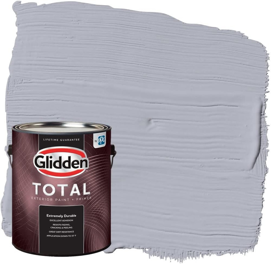 Glidden Total Außenfarbe und Grundierung, seidenmatt, glitzerndes Grau