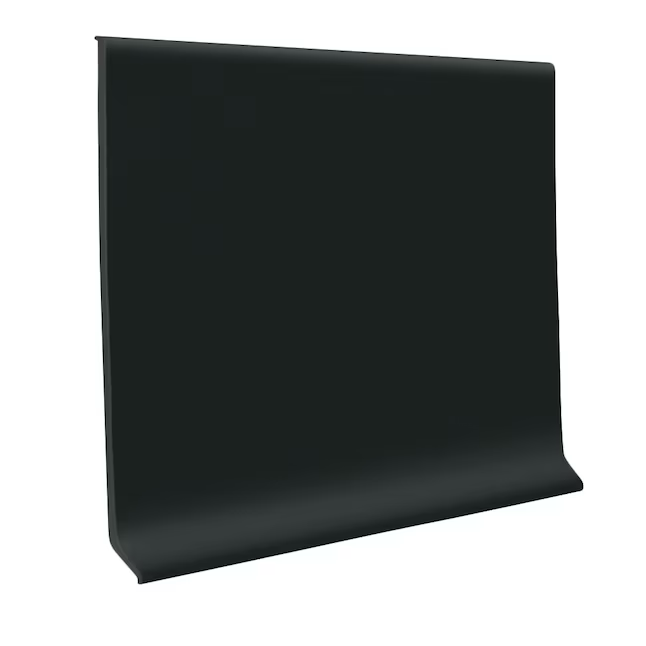 Base de pared de vinilo Flexco Black Dahlia de 0,08 pulgadas de alto x 4 pulgadas de ancho x 1440 pulgadas de largo