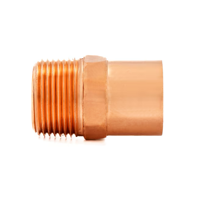 Streamline 1-in SWT x 1-in MIP Copper Male Adapter