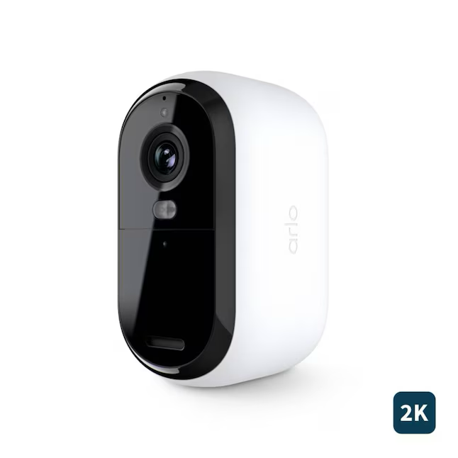 Arlo Essential Outdoor Camera (2. Generation) Innen-/Außen-1-Kanal-1-Kamera-2K-Sicherheitskamerasystem mit batteriebetriebenem Spotlight